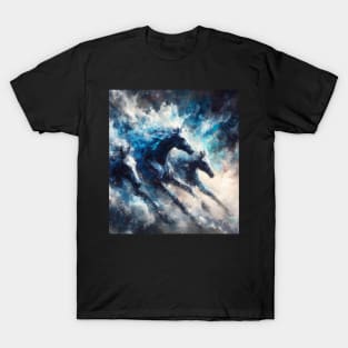 Horses Oil Painting T-Shirt